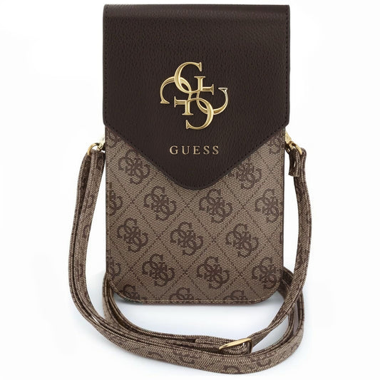 Καθολική Θήκη για Τηλέφωνο, Guess, 4G Grained Classic Logo, Καφέ