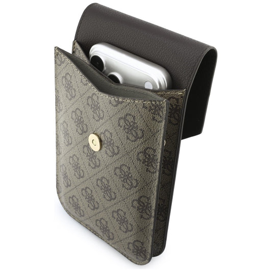 Καθολική Θήκη για Τηλέφωνο, Guess, 4G Grained Classic Logo, Καφέ