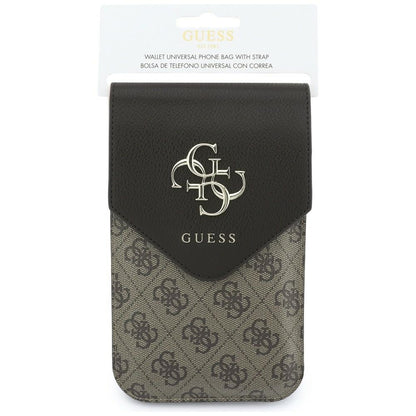 Καθολική Θήκη για Τηλέφωνο, Guess, 4G Grained Classic Logo, Καφέ