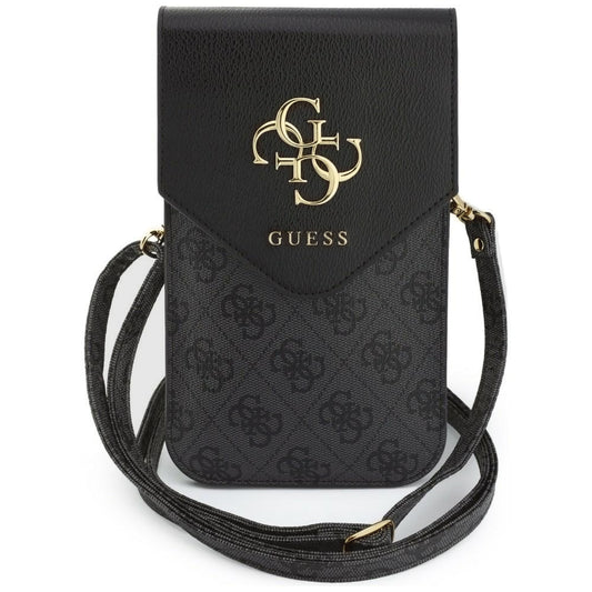 Πανκατευθυντική Θήκη για Τηλέφωνο, Guess, 4G Grained Classic Logo, Μαύρο