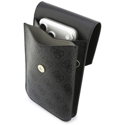 Πανκατευθυντική Θήκη για Τηλέφωνο, Guess, 4G Grained Classic Logo, Μαύρο