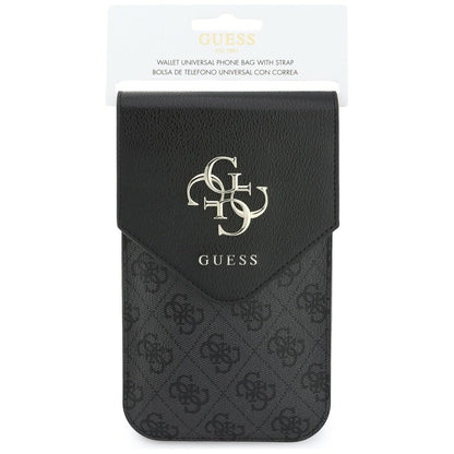 Πανκατευθυντική Θήκη για Τηλέφωνο, Guess, 4G Grained Classic Logo, Μαύρο