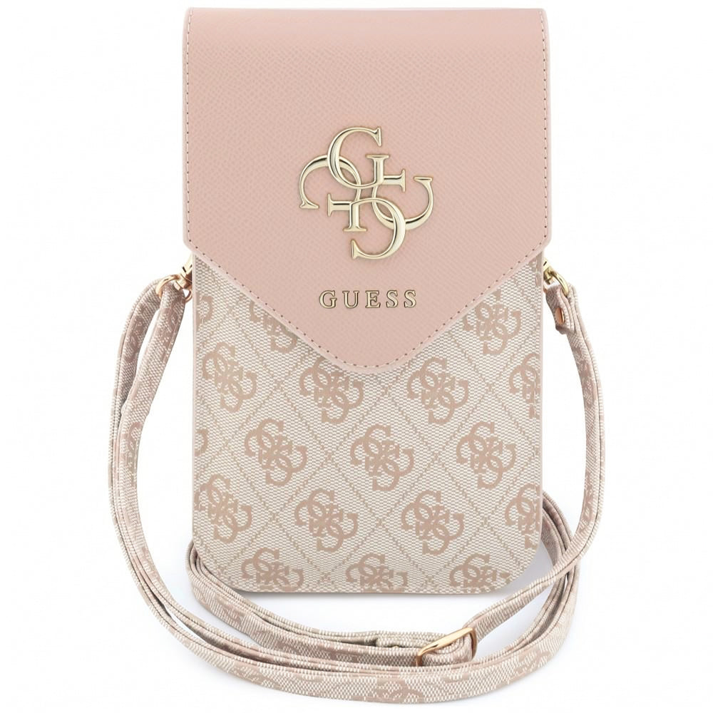 Καθολική Θήκη για Τηλέφωνο, Guess, 4G Grained Classic Logo, Ροζ