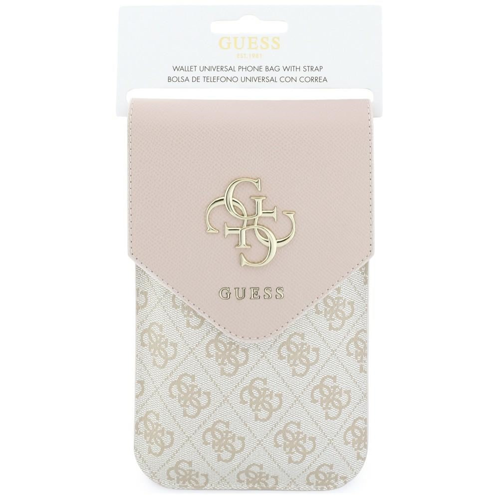 Καθολική Θήκη για Τηλέφωνο, Guess, 4G Grained Classic Logo, Ροζ