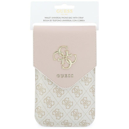 Καθολική Θήκη για Τηλέφωνο, Guess, 4G Grained Classic Logo, Ροζ