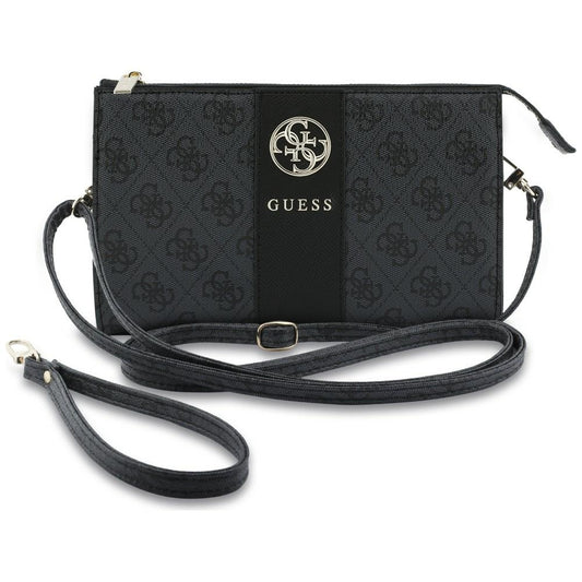 Θήκη γενικής χρήσης για κινητό, Guess, 4G Round Classic Logo Stripe, Μαύρη
