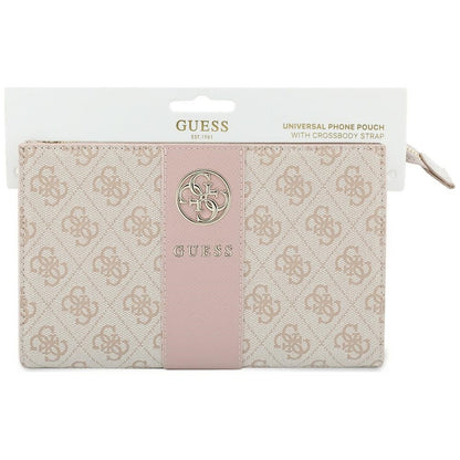 Θήκη γενικής χρήσης για κινητό τηλέφωνο, Guess, 4G Round Classic Logo Stripe, Ροζ