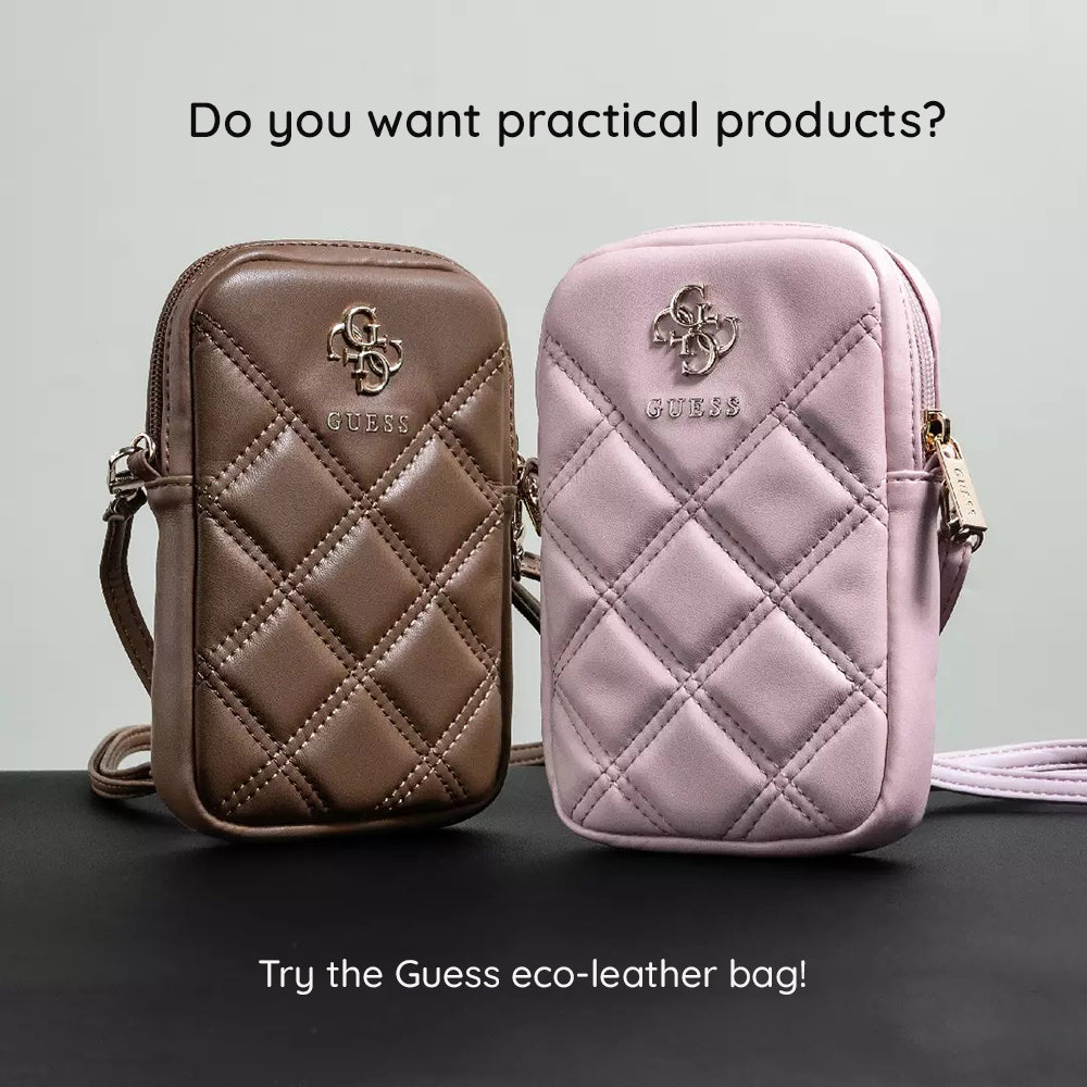 Universal Phone Bag, Guess, Quilted 4G, Black