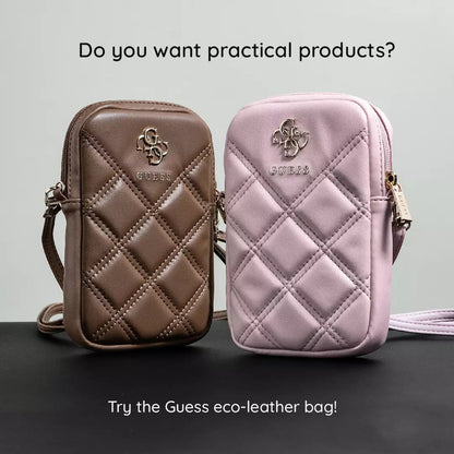 Universal Phone Bag, Guess, Quilted 4G, Black