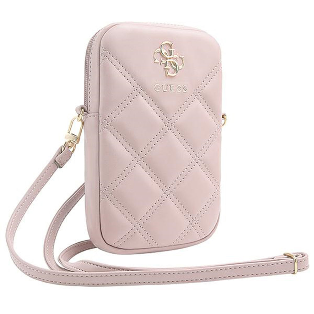 Τσάντα Καθολική για Τηλέφωνο, Guess, Quilted 4G, Ροζ