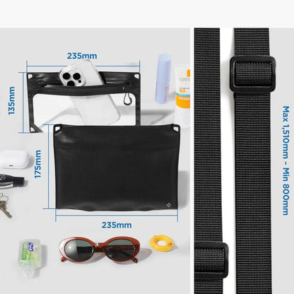 Universal Waterproof Bag and Case Spigen Crossbag, Black AMP09746
