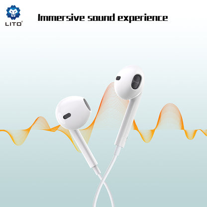 Handsfree 3.5mm Lito LF01A, White