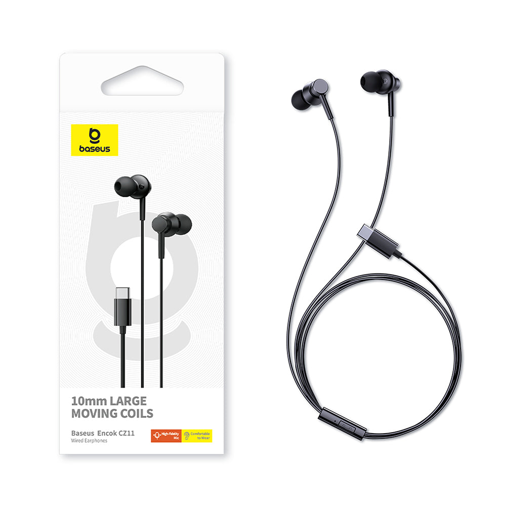 Handsfree USB-C Baseus Encok CZ11, Μαύρο A00164300113-Z1