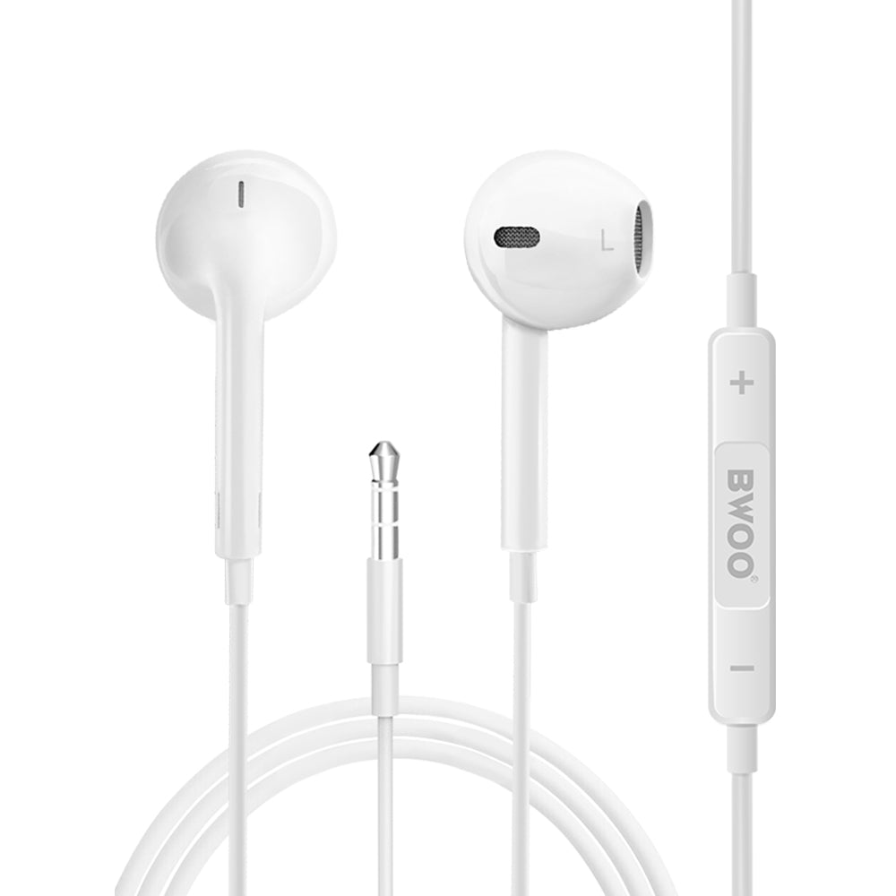 Ακουστικά Handsfree 3.5mm BWOO HF05, Λευκό