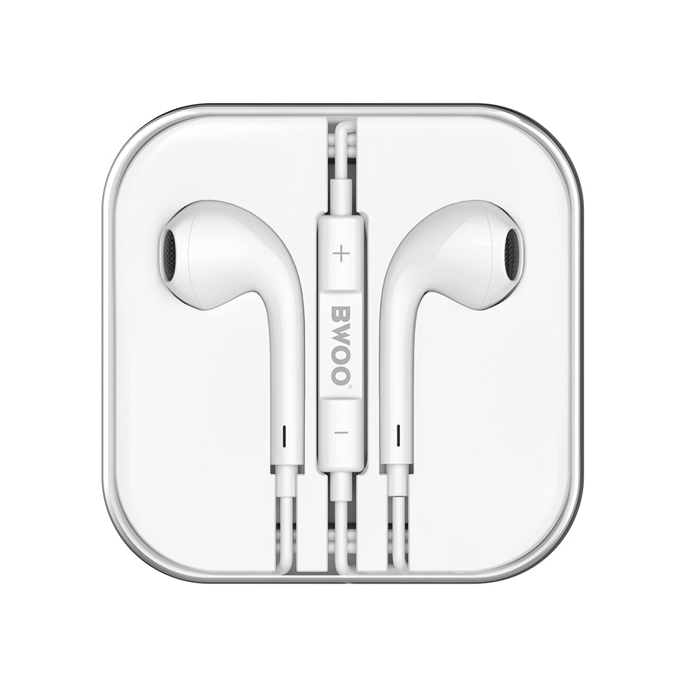 Ακουστικά Handsfree 3.5mm BWOO HF05, Λευκό