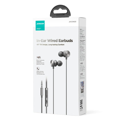 Handsfree 3.5mm Joyroom JR-EW03, Γκρι