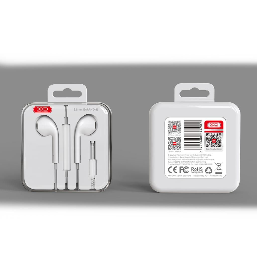 Handsfree 3.5mm XO Design EP77, Λευκό