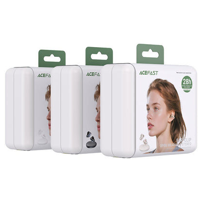 Handsfree Bluetooth Acefast Aceclip Pro, TWS, Λευκό