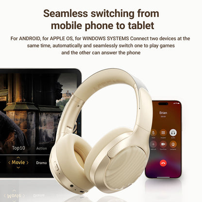 Handsfree Bluetooth Acefast H5, A2DP, ANC, Λευκό