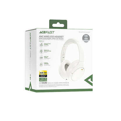 Handsfree Bluetooth Acefast H6, A2DP, ANC, Λευκό
