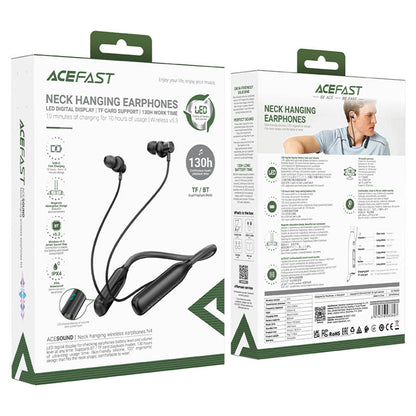 Handsfree Bluetooth Acefast N4, A2DP, Μαύρο