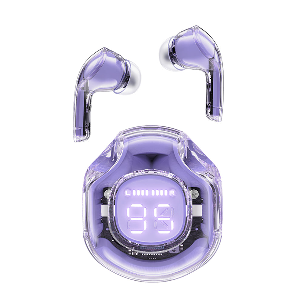 Handsfree Bluetooth Acefast T8, TWS, Μωβ