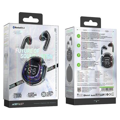 Handsfree Bluetooth Acefast T8, TWS, Μαύρο