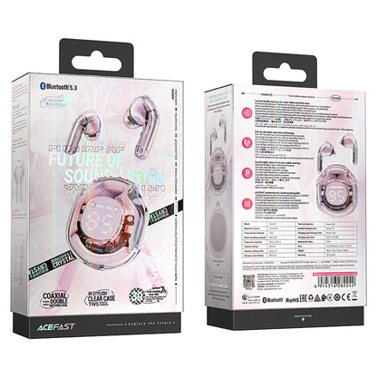 Handsfree Bluetooth Acefast T8, TWS, Ροζ