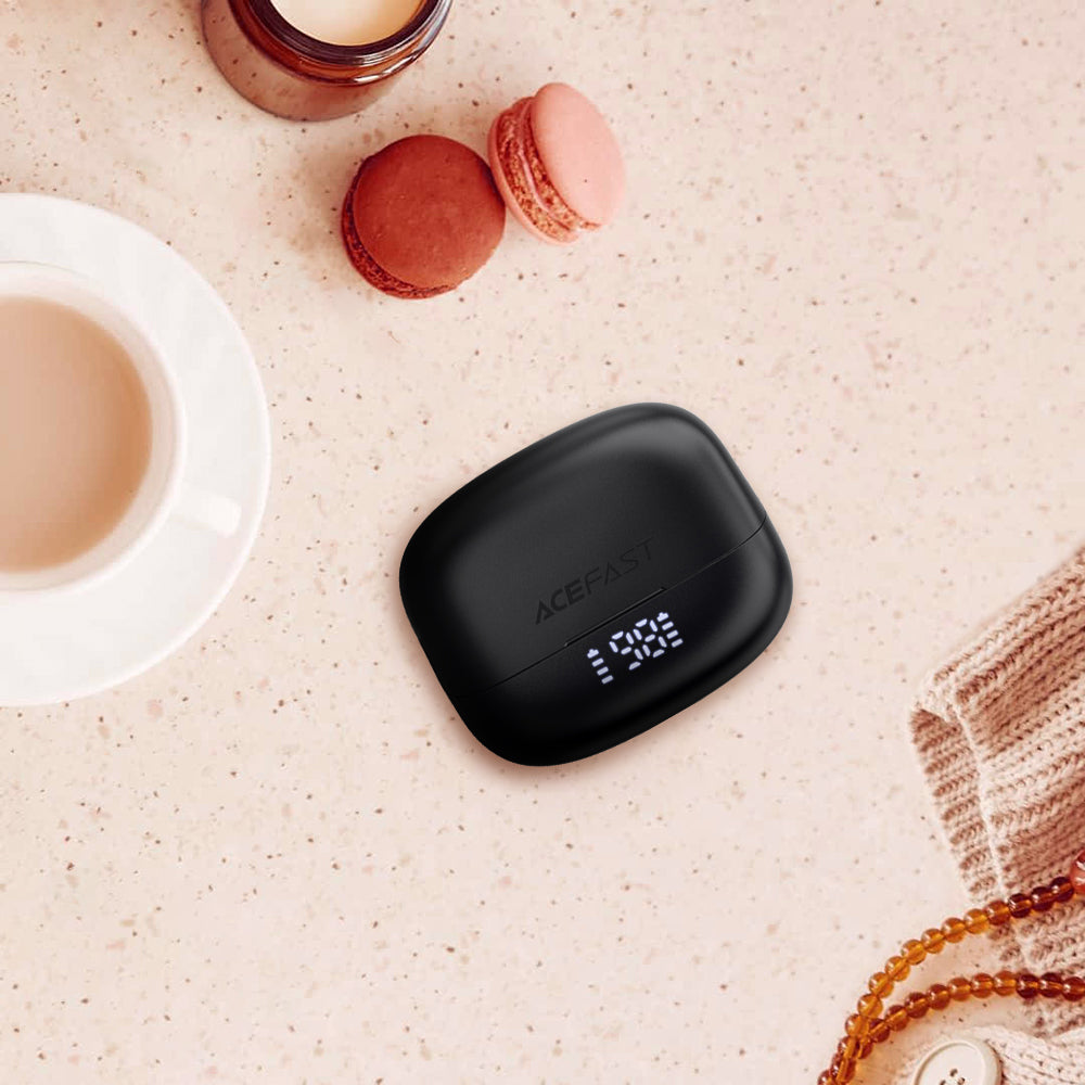 Handsfree Bluetooth Acefast W1, TWS, Μαύρο