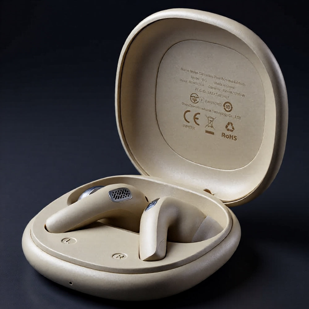 Handsfree Bluetooth Acefast W3, TWS, ANC, Χακί