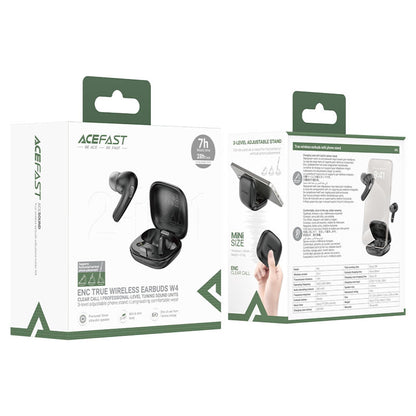 Handsfree Bluetooth Acefast W4, TWS, Μαύρο