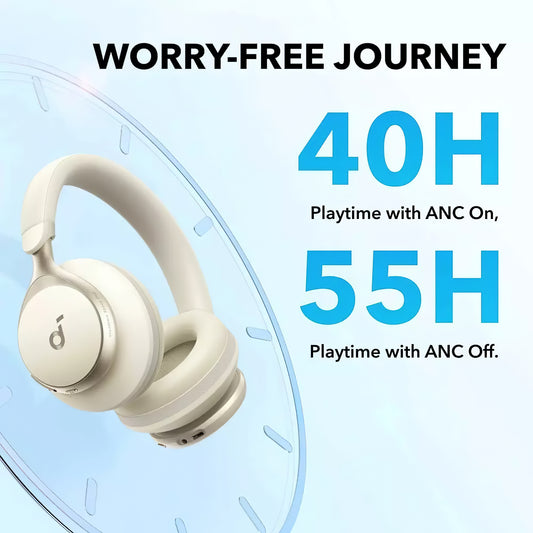 Bluetooth Handsfree Bluetooth Anker SoundCore Space On, πολλαπλών σημείων, A2DP, ANC, λευκό A3035G21
