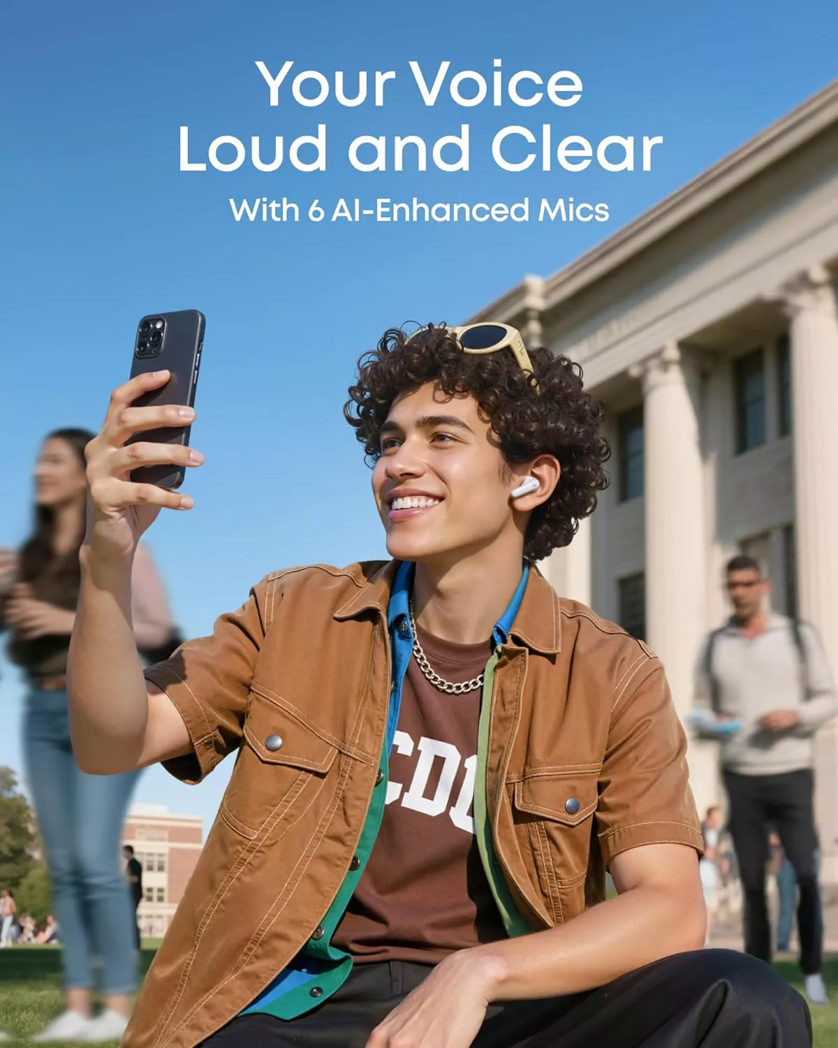 Ασύρματα ακουστικά Bluetooth Anker Soundcore R60i, TWS, ANC, Λευκό D1202G21