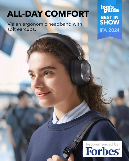 Handsfree Bluetooth Anker SoundCore Space One Pro, A2DP, ANC, Μαύρο A3062G11