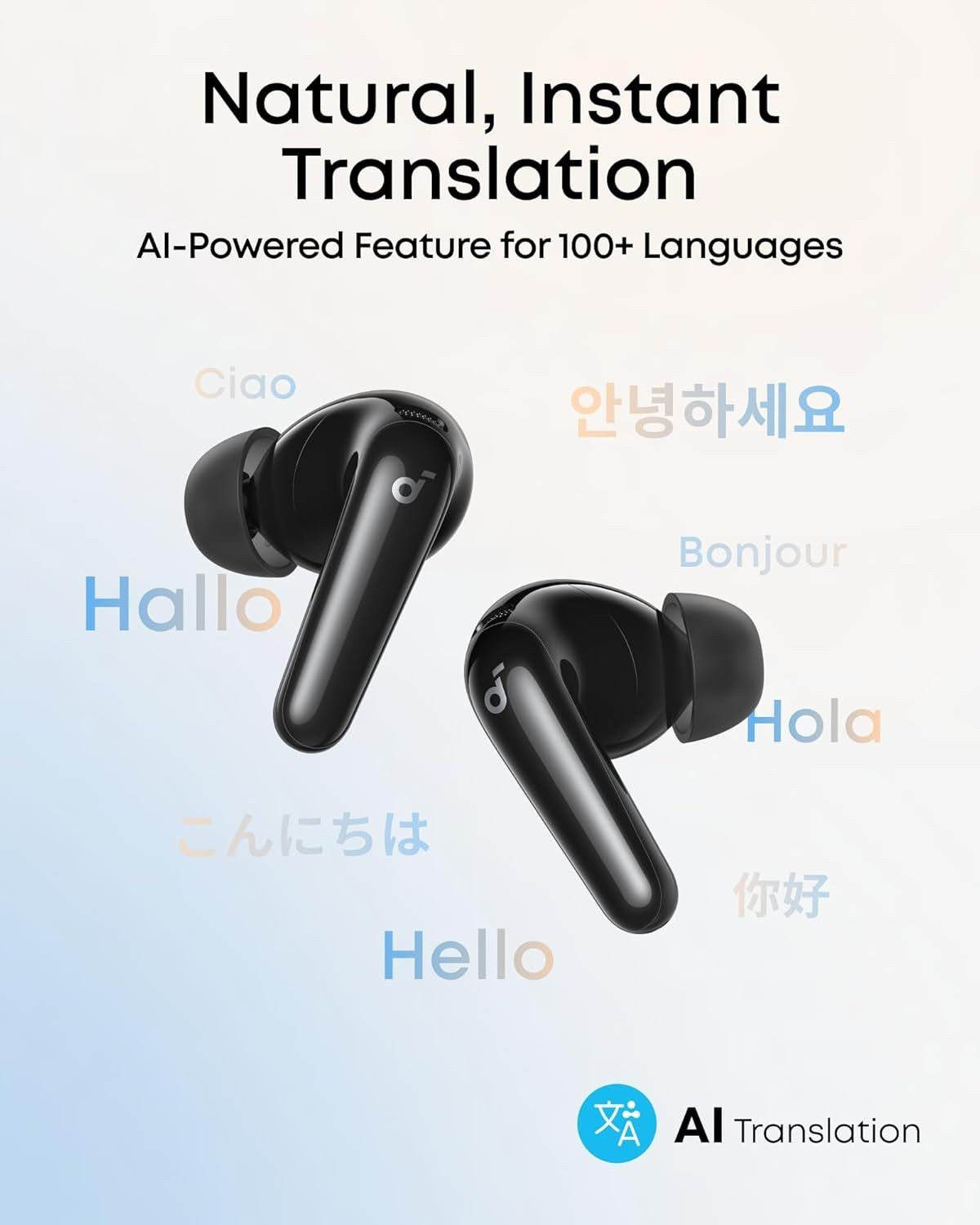 Ασύρματα ακουστικά Bluetooth Anker SoundCore R60i, TWS, ANC, Μαύρο D1202G11
