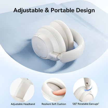 Handsfree Bluetooth Baseus Bass BH1 NC, MultiPoint, A2DP, ANC, Λευκό A0203702