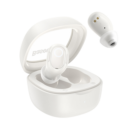 Handsfree Bluetooth Baseus Bowie WM02, TWS, Λευκό, Επανασφραγισμένο NGTW370202