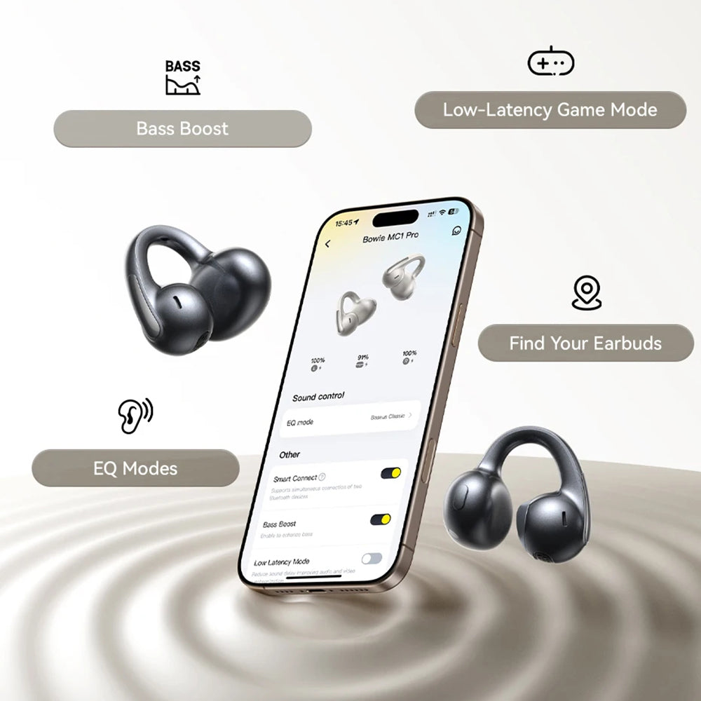 Handsfree Bluetooth Baseus Bowie MC1 Pro, TWS, MultiPoint, Μαύρο A0102503