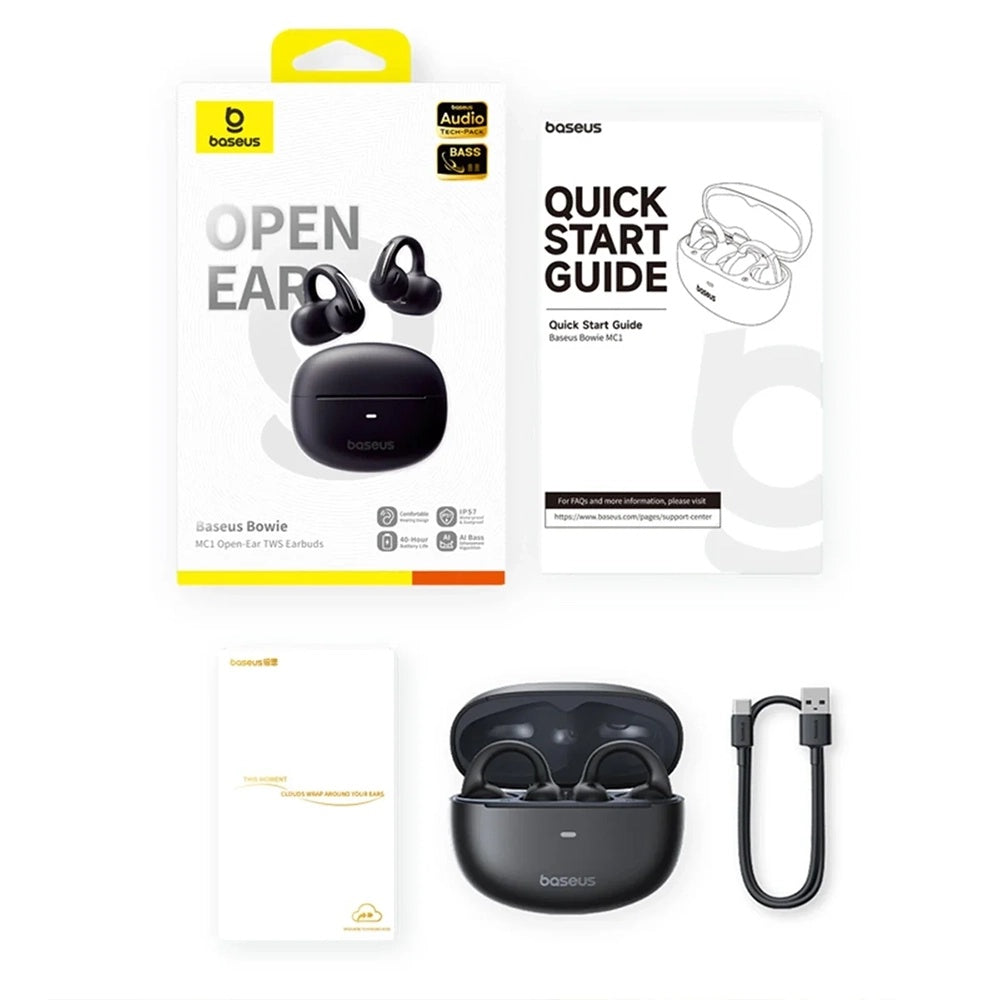 Handsfree Bluetooth Baseus Bowie MC1, TWS, Μαύρο A00083501126-00