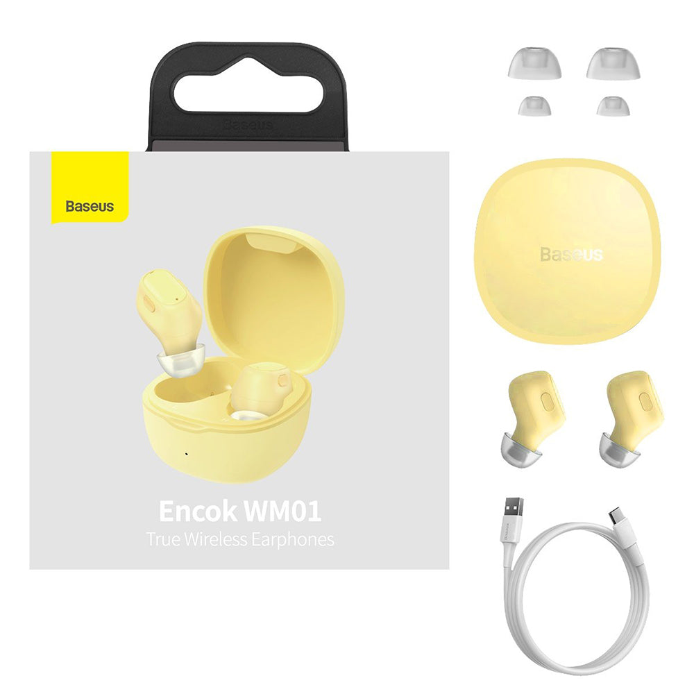 Handsfree Bluetooth Baseus Bowie WM01, TWS, Μαύρο NGTW370001