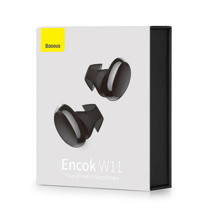 Handsfree Bluetooth Baseus Encok W11, TWS, Μαύρο NGTW060001