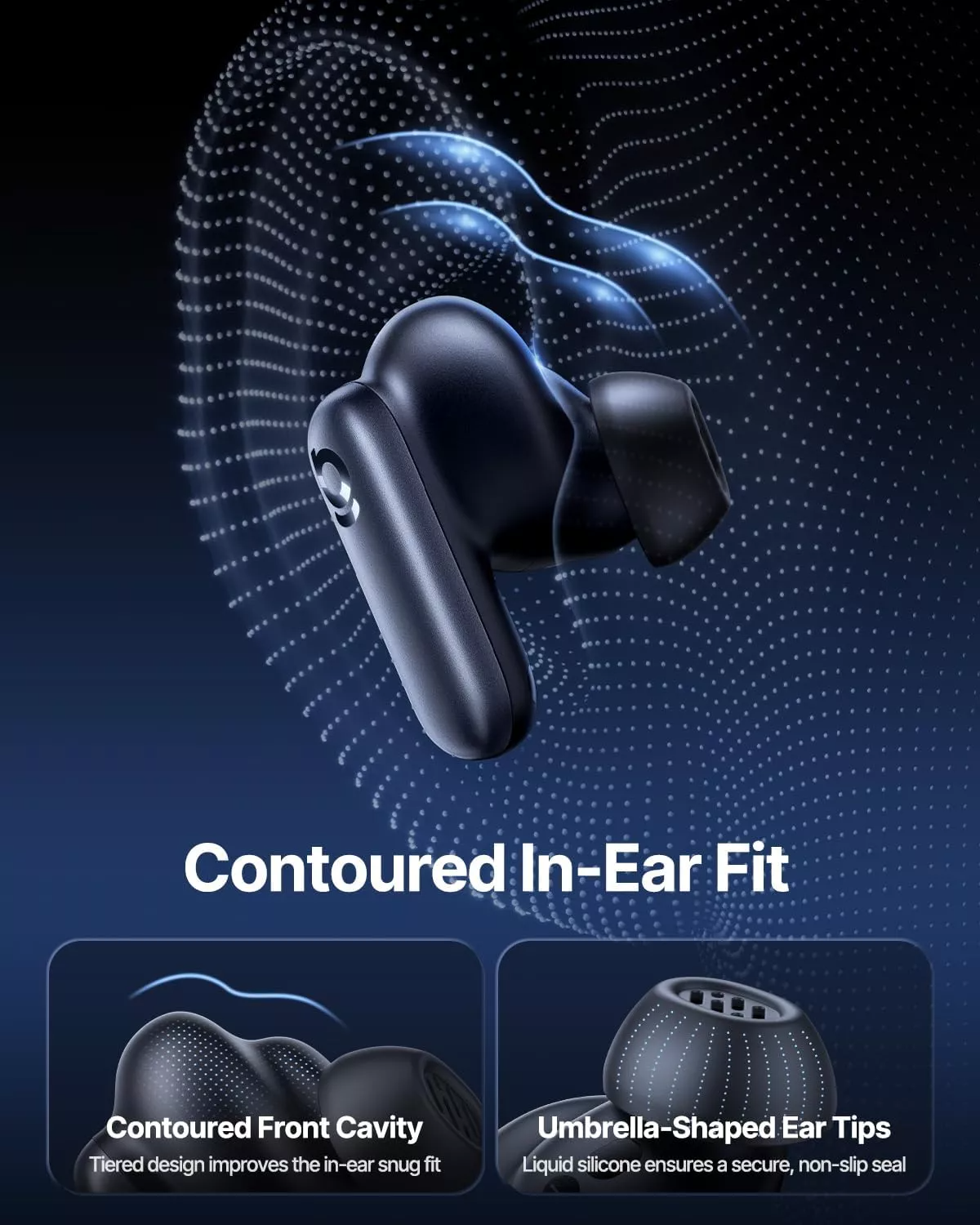 Handsfree Bluetooth Baseus Inspire XP1 Sound by Bose, TWS, ANC, Μαύρο A0010902