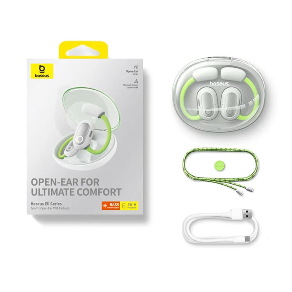 Handsfree Bluetooth Baseus PM20A, TWS, Πράσινο A00064400641-00