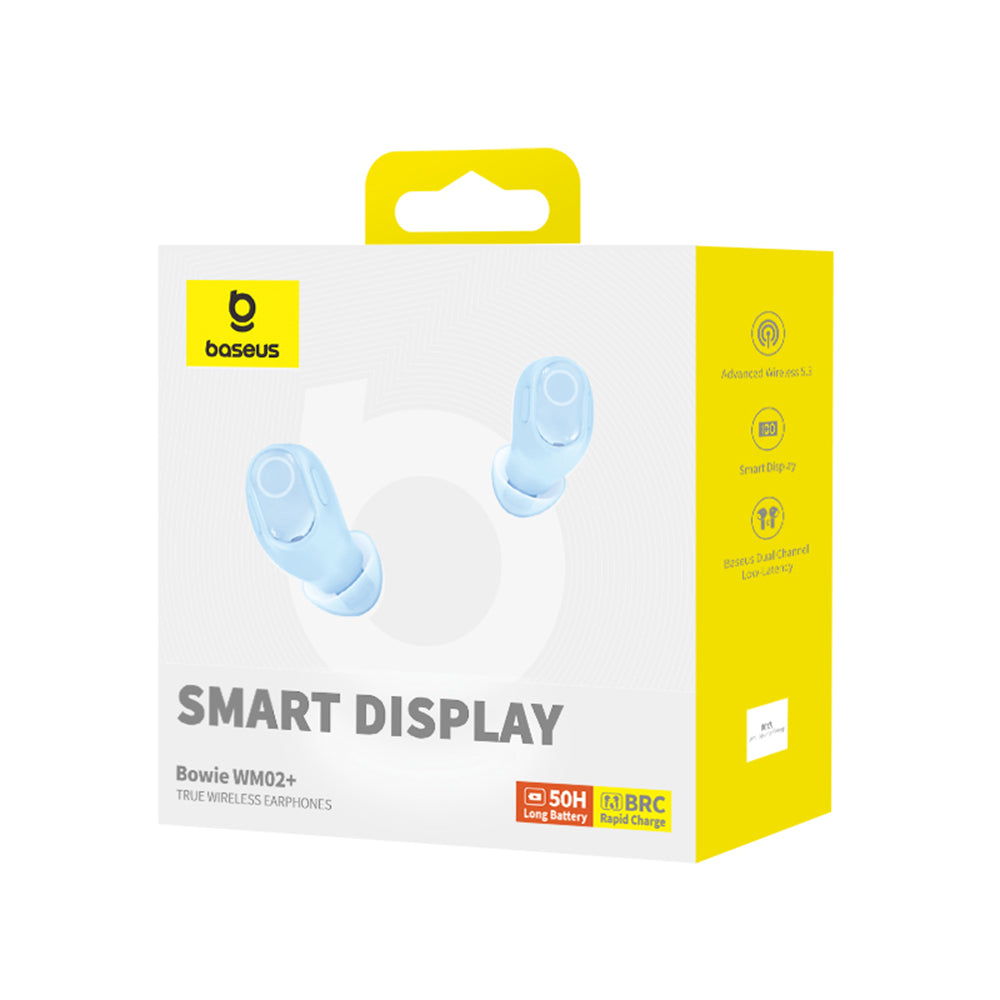 Handsfree Bluetooth Baseus WM02+, TWS, Μπλε NGTW370303