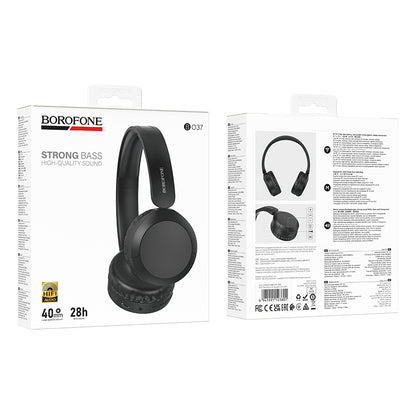 Ασύρματο Bluetooth Handsfree Borofone BO37 Marvellous, A2DP, Μαύρο