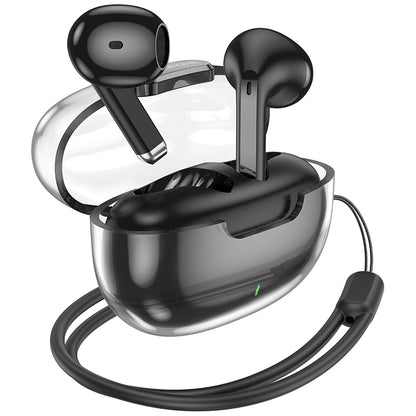 Handsfree Bluetooth Borofone BW46 Ice Flake, TWS, Μαύρο