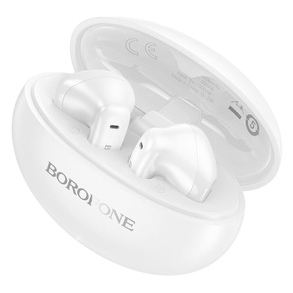Ασύρματο Handsfree Bluetooth Borofone FQ12 Nice, TWS, Λευκό