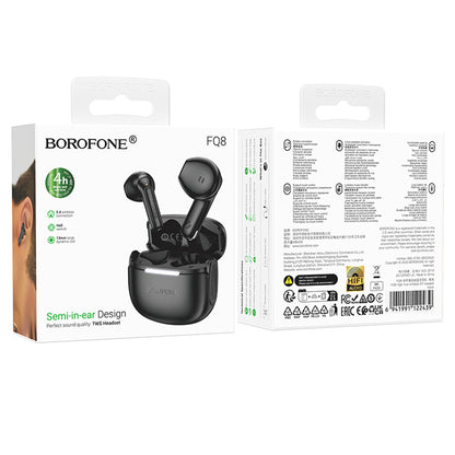 Handsfree Bluetooth Borofone FQ8 High, TWS, Μαύρο