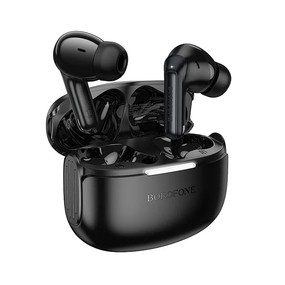 Handsfree Bluetooth Borofone FQ9 Plus Peaceful, TWS, ANC, Μαύρο