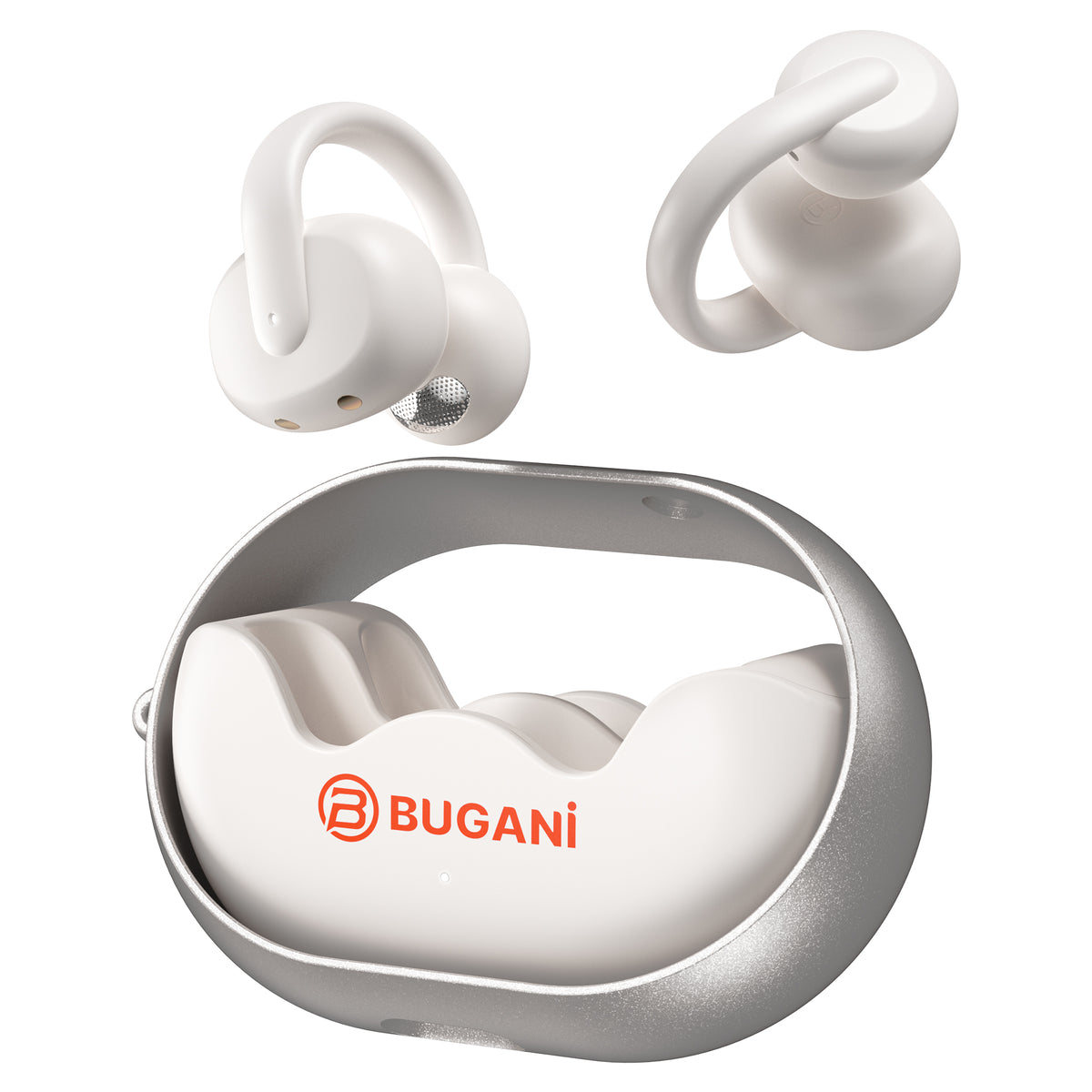 Ασύρματο ακουστικό Bluetooth Bugani Clip B21, TWS, Λευκό